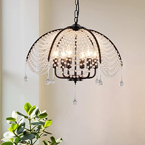 Lustre de ferme en bronze YangRy avec 6 lumières en fer