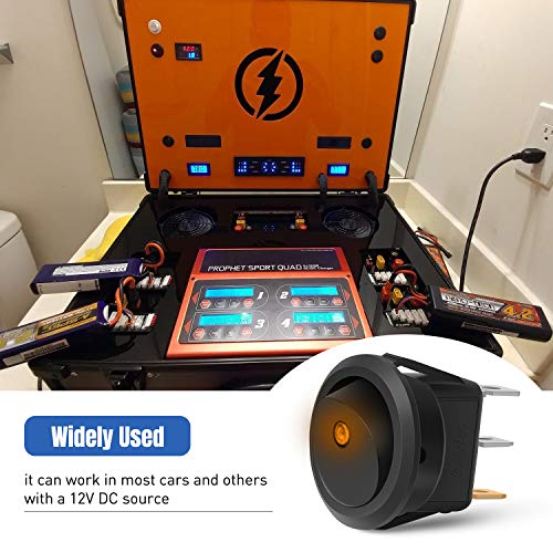Nilight 90013L 12Pcs Round Toggle Led Switch 12V Car Truck Rocker On-Off Control Blue Green Yellow Red,2 Years Warranty #TOP5