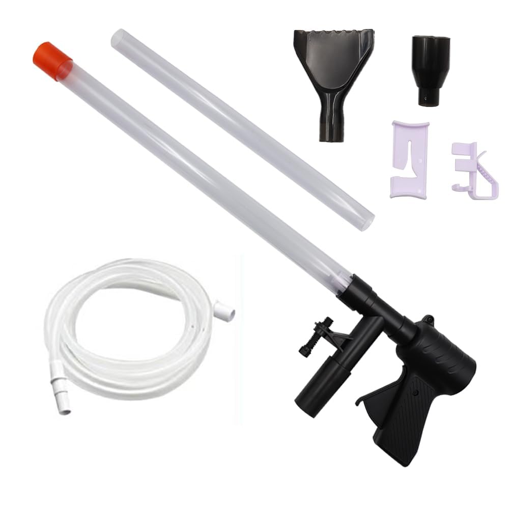 Nettoyeur de gravier d'aquarium NUZAMAS avec siphon de vidange et kit aspirateur