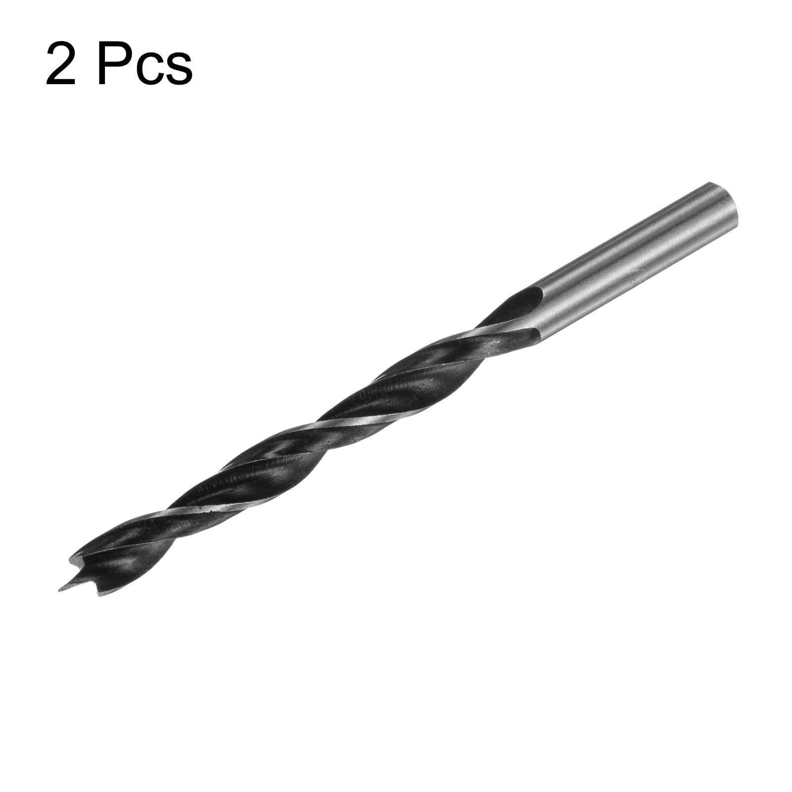 QUARKZMAN 2pz Punte Trapano Brad Point 7,5mm(19/64") Dia Dritto Acciaio Tondo Shank Trapano Metrico Brad Point 2,8" Profondità Foratura Trapano a Spirale per Legno Carpenteria Plastica Gomma
