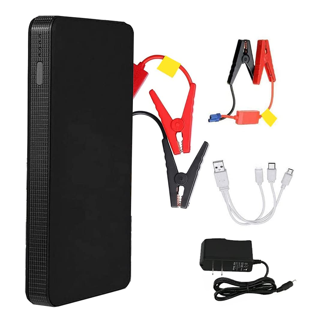 Arrancador de Coche de 12 V y 20 000 mAh, Amplificador portátil para Coche, Dispositivo de Arranque de Emergencia con Pinza, Linterna LED y Cable