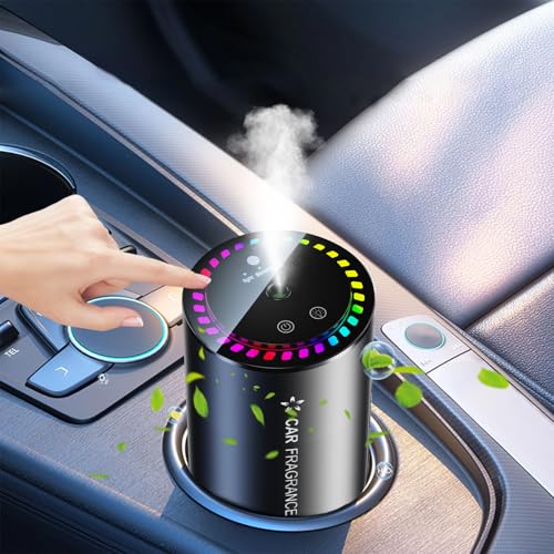 Image of Car Diffuser, Smart Car Air Freshener, Essential Oil Diffuser with a 50ml Cologne Perfume Lasts 4 Months, Smart on /Off, 3 Concentration Modes, Car Accessories for Woman&Men, Diffusers for Home, Car