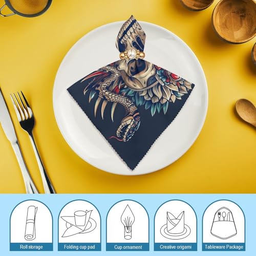 Servilletas de Tela Reutilizables Set de 2 Estampado Collar Egipcio miniatura 7
