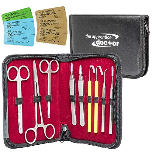 Suture Practice Kit with Suturing How-to Guide Designed by Medical Professionals for Medical Students to Practice and Perfect Suturing Techniques and Knot Tying Skills - The Apprentice Doctor