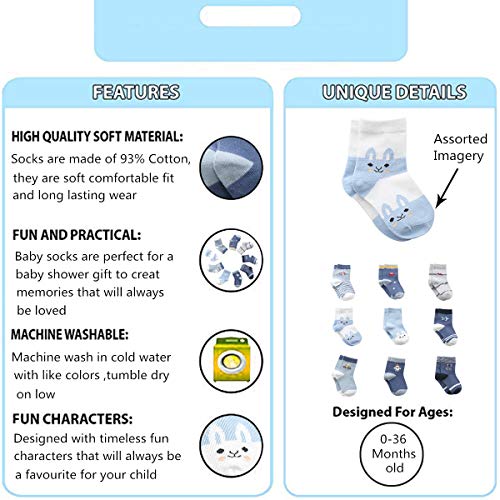 Katoen Babymode Jongens Sokken, 9 Paren Baby Sokken Jongen Cotton Coming - Image 5