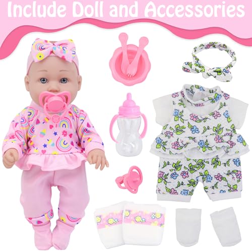 Muñeca Bebé Reborn 12 Pulgadas con Ropa y Accesorios miniatura 2