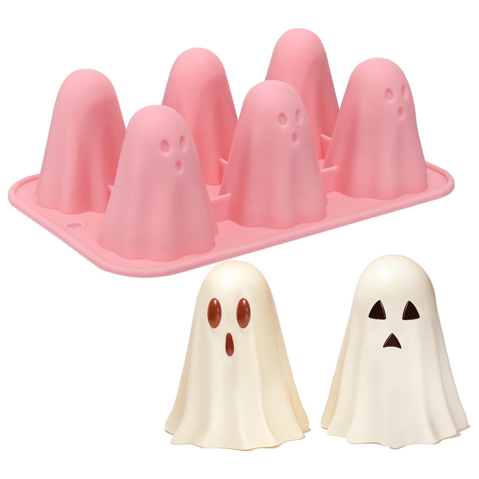 Palksky Ghost Silicone Molds - 2 Pack Halloween Candy Molds -11