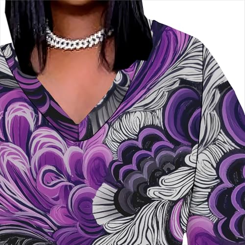 Image of Womens African Dresses Sexy Casual T-Shirt Dresses Long Sleeve Oversized Baggy Summer Sundress