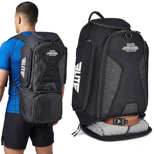 Elite Sports Jiu Jitsu BJJ Jaco Expandable Gym Duffel Backpack Bag for MMA, BJJ, Jiu Jitsu, Boxing...
