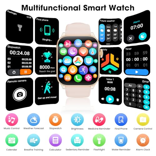Image of Smart Watches for Men Women, 1.91 inch HD Curve Screen Smartwatch (Answer /Make Call), Activity Fitness Tracker with Heart Rate Sleep Monitor Pedometer, 100+ Sport Modes, Smart Watch for Android iPhone