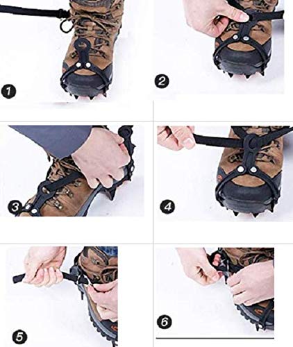 image for Amarine Made Anti-Slip Ice Crampons Mountaineering Cleats for Men,Wome