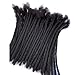 YONNA Human Hair Microlocks Sisterlocks Dreadlocks Extensions 60Locs Full Handmade (Width 0.4cm) 12inch Natual Black #1B