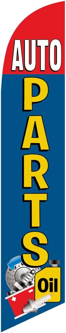 Auto Parts Feather Banner Swooper Flag -No Wind Required- Replacement FLAG ONLY