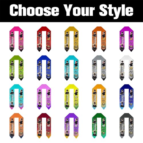 Custom Graduation Stole Class of 2025 Customize Graduation Shawl with Photo School Name for Graduates Women and Men2