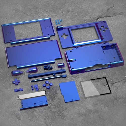 Image of eXtremeRate Chameleon Purple Blue Replacement Full Housing Shell for Nintendo DS Lite, Custom Handheld Console Case Cover with Buttons, Screen Lens for Nintendo DS Lite NDSL - Console NOT Included