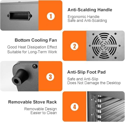 1700W Smokeless Indoor BBQ Grill, Electric Steak Broiler with Timer & Temp Control, Portable Stainless Steel Cooking Machine for Meat, Pizza & More (Includes Grill, Tray, Clip)