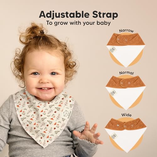 KeaBabies 8-Pack Baby Bandana Bibs for Boys, Girls - Super Absorbent Triangle Baby Bibs for Drooling and Teething Infant, 100% Cotton Extra Soft for Newborn, Infant 0-36 Months3
