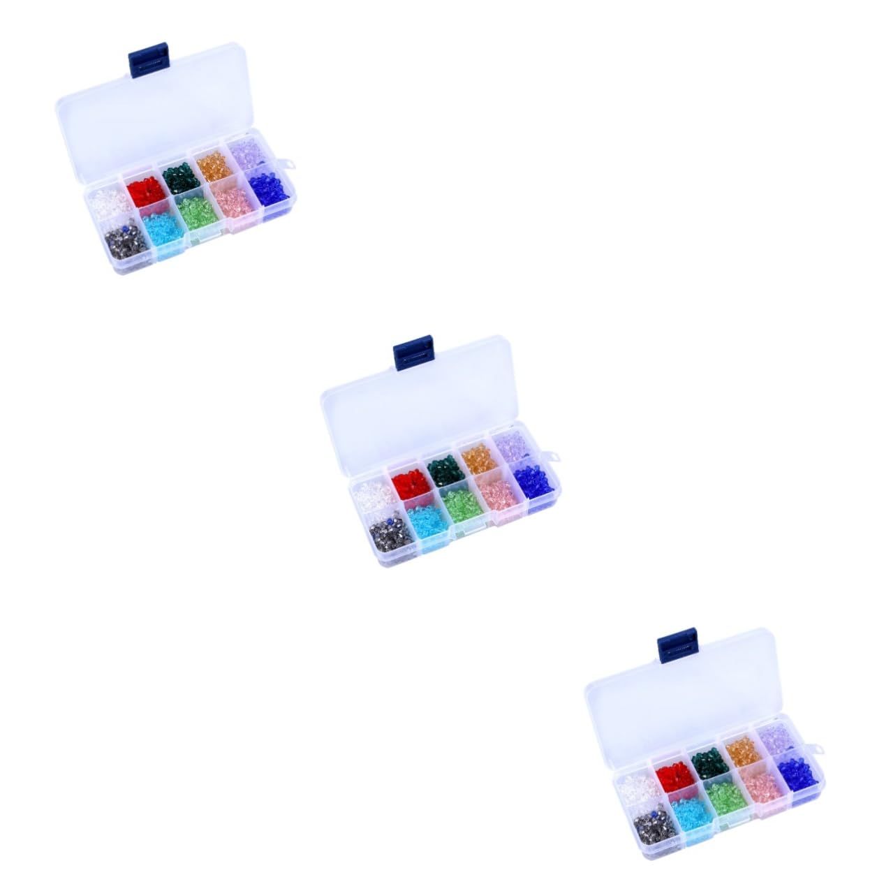 LALAFINA 3000pezzi Perline Di Rhombus Colorate Per Creazione Gioielli Con Scatola Contenitore Per Bracciali e Collane