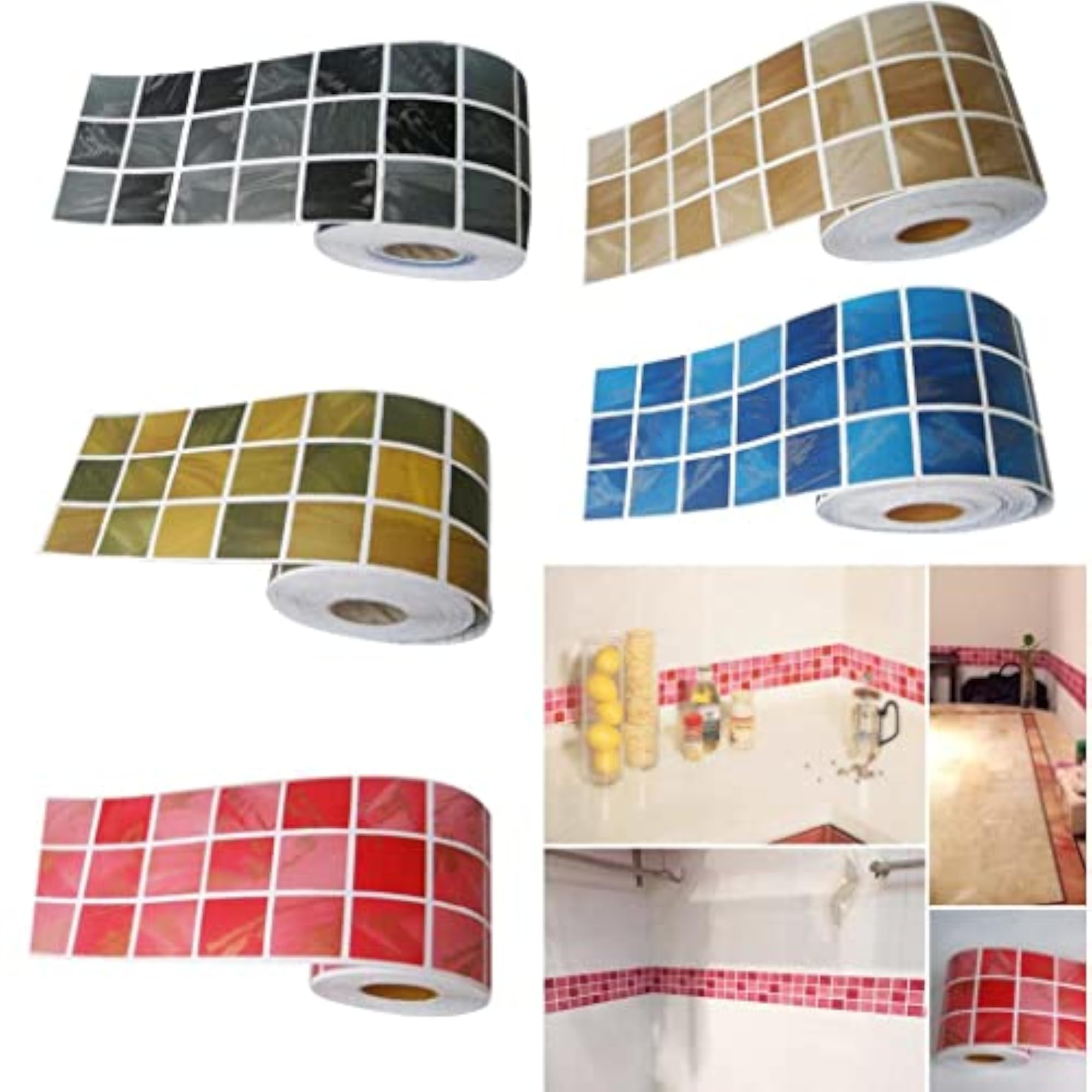 Mosaic Self Adhesive Wall Stickers for Home Kitchen Decor