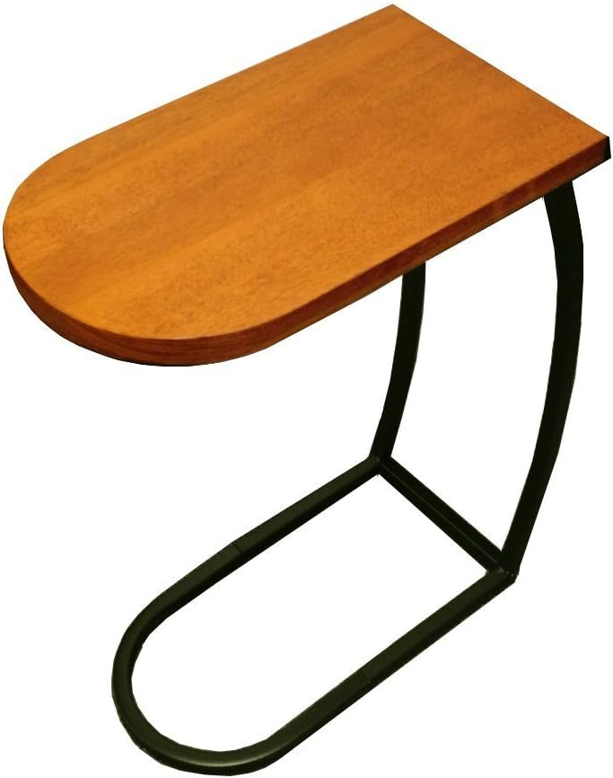 Coaster Metal Base Snack Table, Brown and Black