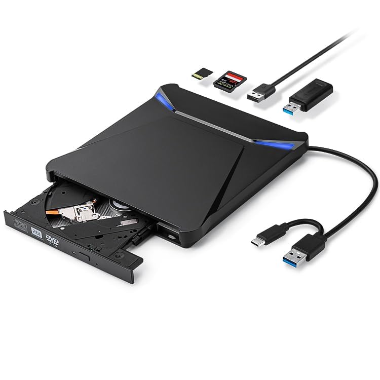 Unidad externa DVD/CD USB 3.0 Tipo C para Laptop miniatura 2