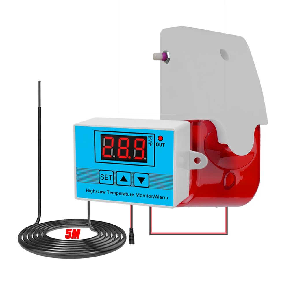Thermomètre extérieur avec sonde audio/visuellement réglable, étanche à 5 m