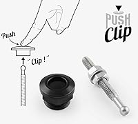 Vista 4 de Paquete de 2 clips de cierre rápido con botón de presión para cofre, kit de cierre universal de 1.25 pulgadas/32 mm de diámetro, aleación