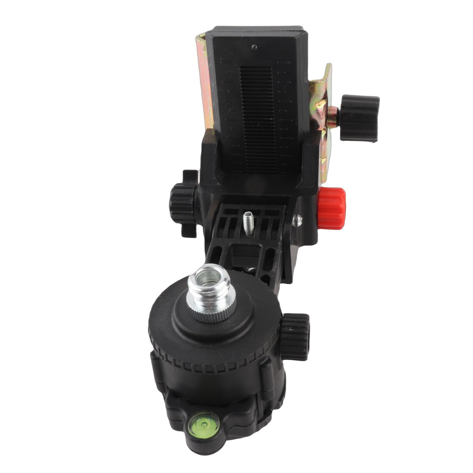 Garosa Fine Tuning Bracket Level Adapter L Shape Magnetic Pivoting Base Level Pole Mount 360 Degree Rotating Adjustable with Clip for Wall Ceiling