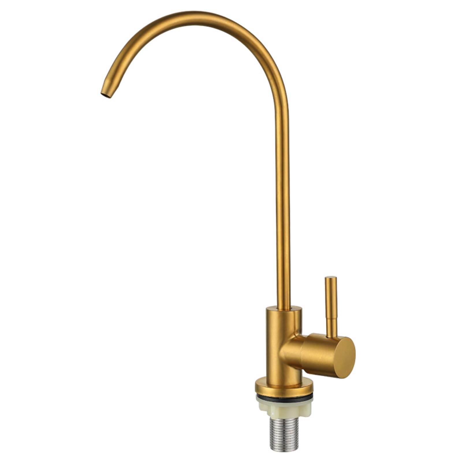 WDSOPK faucet Gold Swan Neck Swivel Kitchen Sink Filter Tap Filtered Faucet for Clean Drinking Water