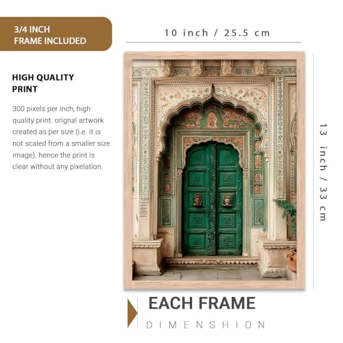 Image of kotart Traditional Indian Wall Art Paintings | Wall Posters With frames | Framed Wall Painting for Living Room Home Room Bedroom Office Wall Decor Set of 3 (10X13 inch)