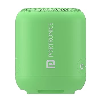 Portronics SoundDrum 1 10W TWS Portable Bluetooth 5.3 Speaker with Powerful Bass, Type C Charging Cable Included(Green)