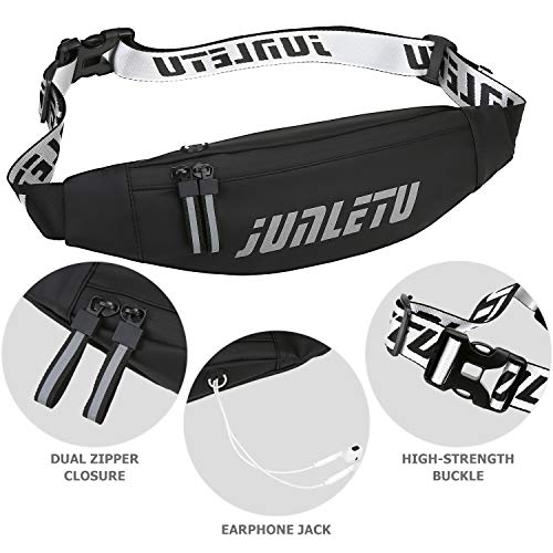Andoer Bolsa de cintura reflexiva resistente à água para esportes ao ar livre pochete casual para ho