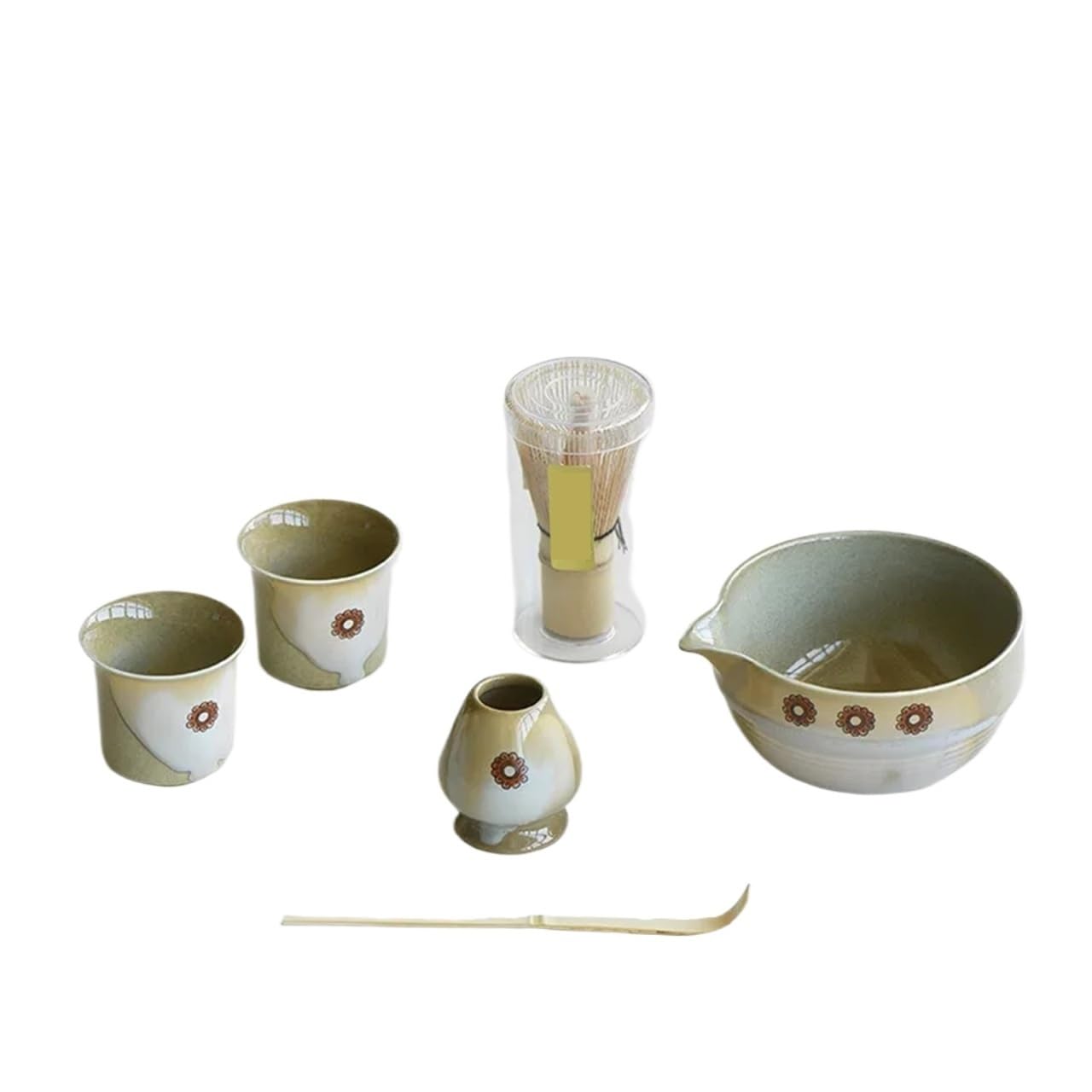Set de Matcha estilo dinastía Song con patrón Ruyi: Kit completo de inicio de té verde en polvo con utensilios for preparar matcha