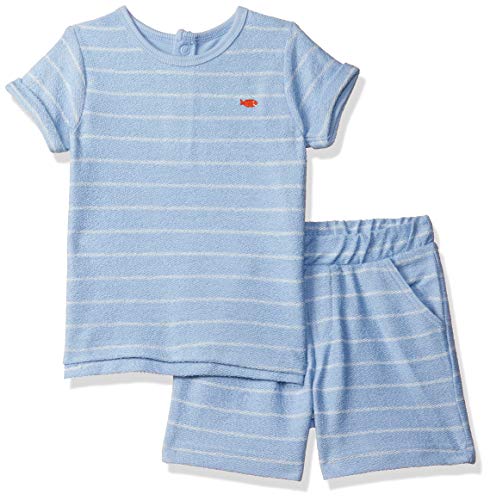 Image of miniklub Boys Blue Striped Round Neck T-Shirt