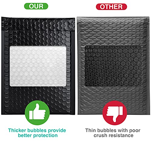 Image of Metronic Bubble Mailer 6X10 Inch Black 500 Pack,Waterproof Padded Envelopes,Self-Seal Small Bubble Mailers Cushioning Bubble Envelopes for Shipping,Jewelry Makeup Supplies, Packaging Bulk
