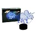 PartyPlanet Dinosaur Night Light, 3D Illusion Lamp, Dinosaur Gifts with 16 Unique Colors and Remote Control, Dinosaur Triceratops, Night Light for Kids, Birthday Gifts for Boys Girls Kids Baby