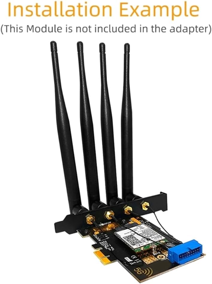 M.2 B Key USB3.0 & PCIe 5G Dual Bus 5G-WWAN Card Adapter Card, Desktop Adapter Card with 4 Antennas SIM Slots