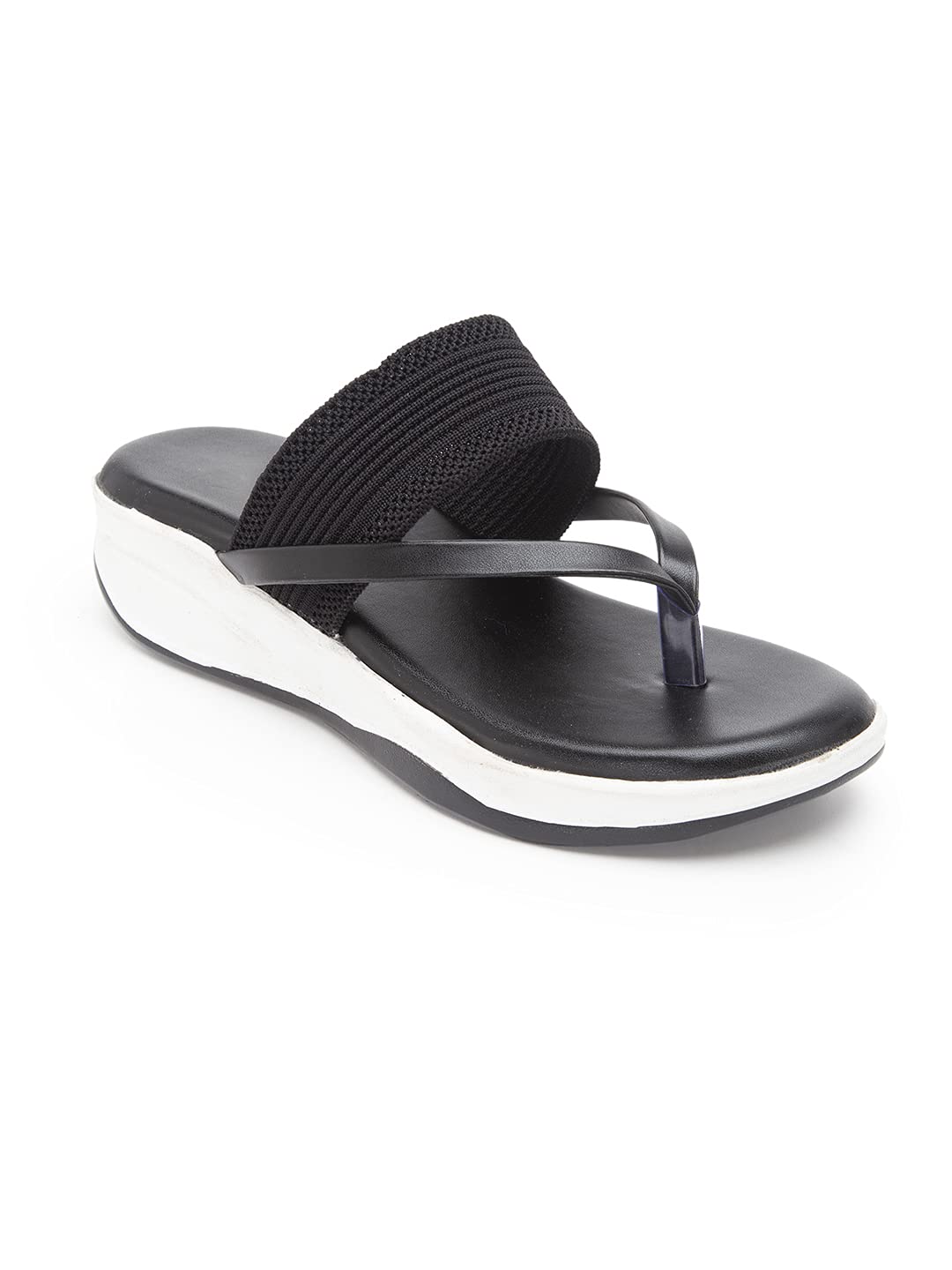 Carrito Trendy, Fashionable Slipper, Light Weight and Comfortable Chappals, Casual wear Wedge Sandal for Women and Girls Black (B0995WXWHK) Amazon Price History, Amazon Price Tracker