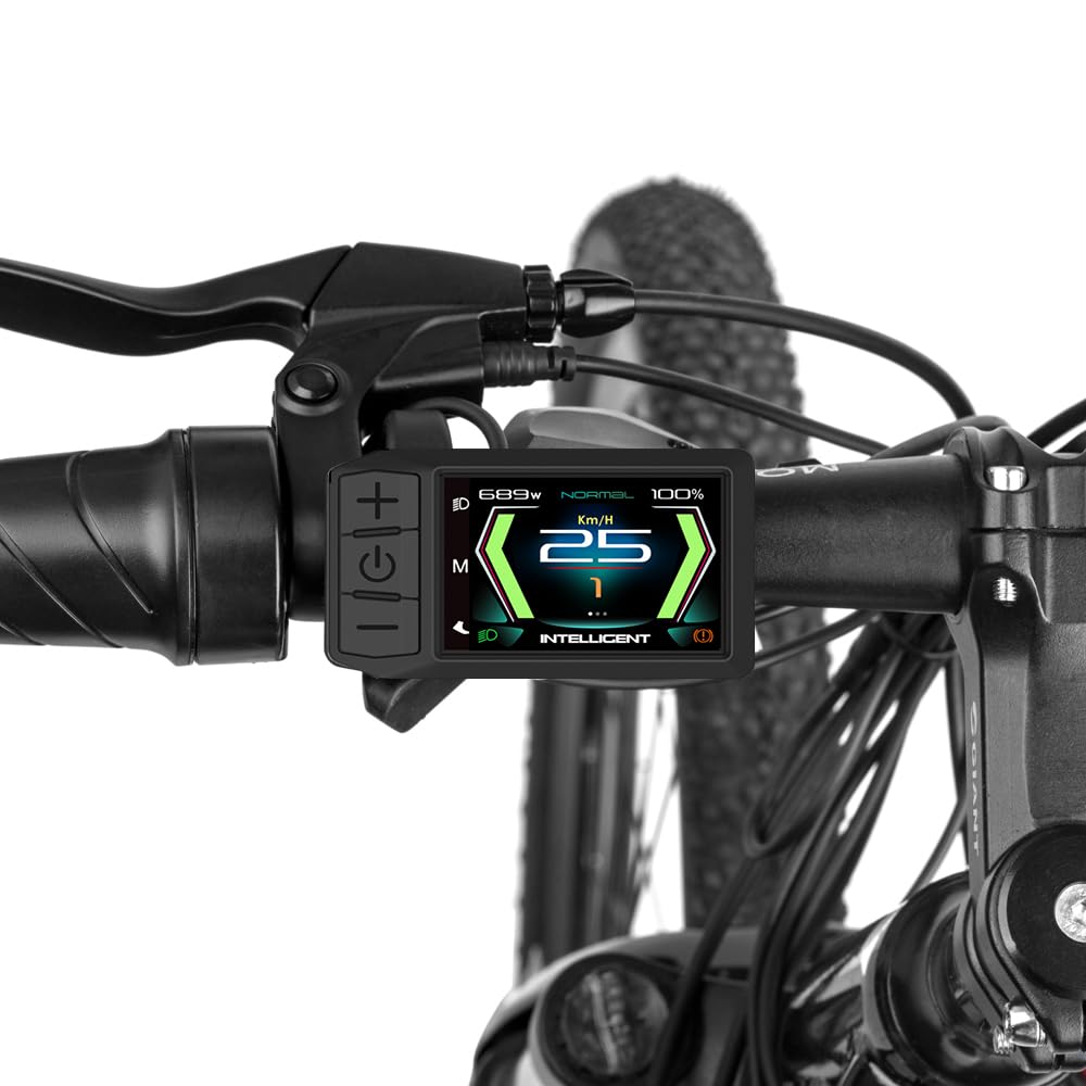 Wyświetlacz TFT 600C z protokołem CAN dla silników Bafang Mid Drive, 24V-52V, wtyczka trójkątna