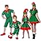 Generico Costume Da Elfo Di Natale Per Bambini Adulti Natale Set Famiglia Costumi Vestito Elfo Donna Regalo Natale Famiglia