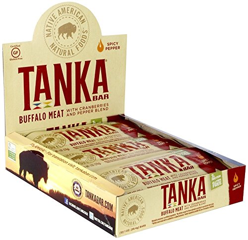 Bison Pemmican Meat Bars with Buffalo & Cranberries by Tanka, Gluten Free, Beef Jerky Alternative, Spicy Pepper, 1 Oz, Pack of 6 - Thumbnail 2