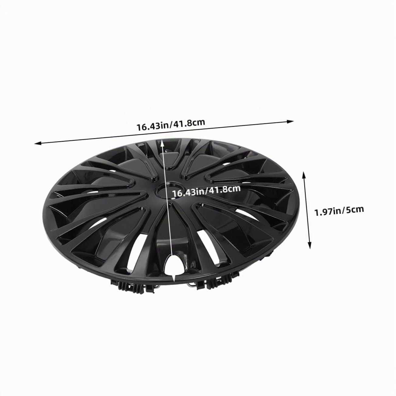 Cache-moyeux Automobiles 15 Pouces en PP Noir, Protection et Pose Facile