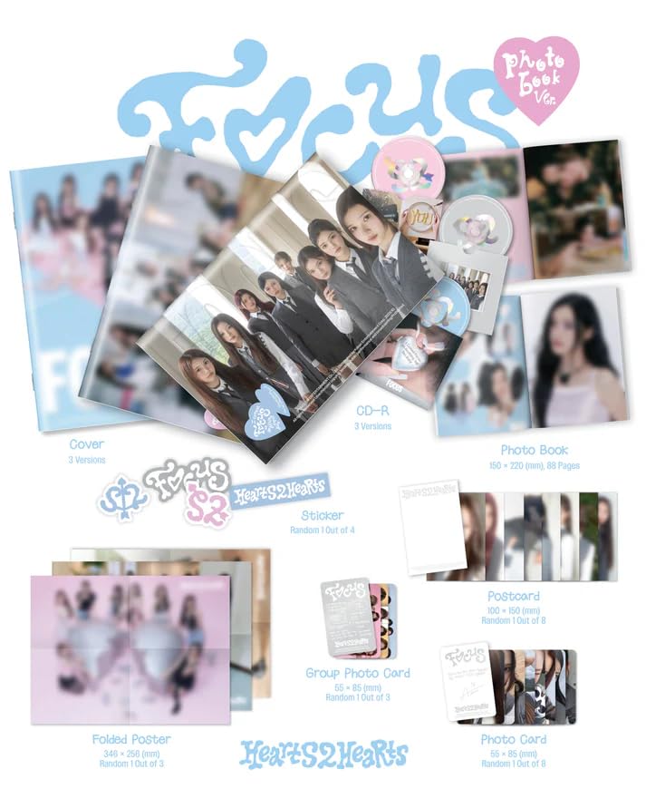 Amazon.com: Hearts2Hearts Focus 1st Mini Album [A Ver.] Photobook