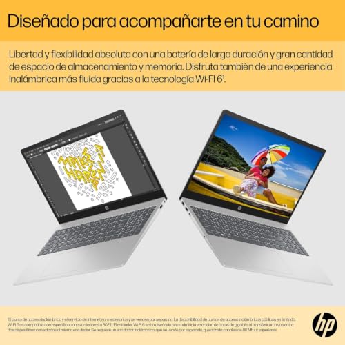 HP 15-fc0243ns – Ordenador portátil de 15.6″ FHD (AMD Ryzen 7-7730U, 32 GB RAM, 1TB SSD, AMD Radeon Graphics, Windows 11) Plata y Azul – Teclado QWERTY Español 7