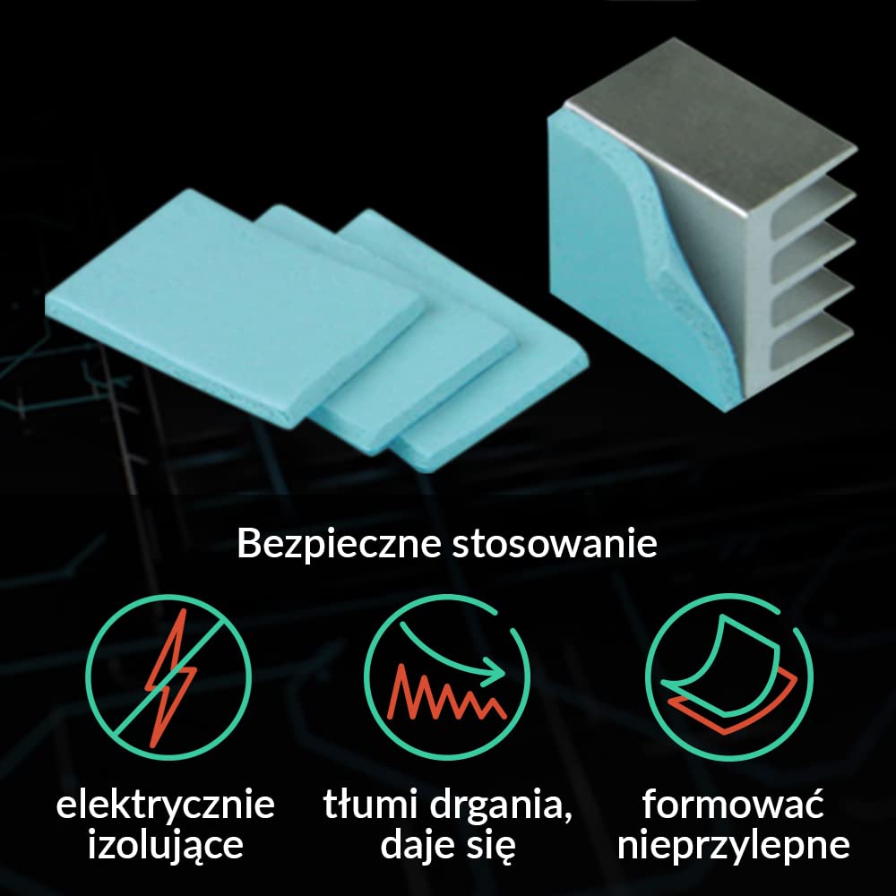 ARCTIC TP-2 (APT2560): Podkładka przewodząca ciepło, Economic Thermal Pad, 120 x 20 x 1,0 mm (2 szt.) - doskonałe przewodzenie ciepła, niska twardość