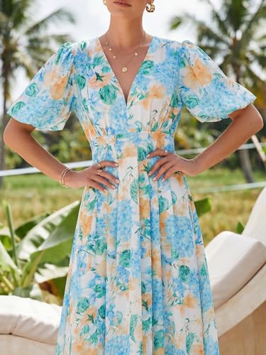 Image of Maxigerui Women's Summer Floral Maxi Dress Spring Wedding Guest Dress 2026