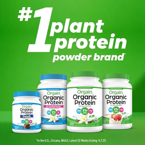 Orgain Organic Vegan 30g High Protein Powder, Chocolate, 2.01 lb - image 7
