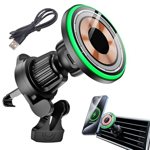 Cargador de coche inalámbrico magnético de 360° para salpicadero