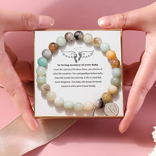 Miscarriage Gifts for Mothers Miscarriage Memorial Beaded Bracelets for Women Loss of Baby Sympathy Gifts2