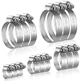 15 Stk Schlauchschellen 8-12mm/10-16mm/16-27mm/25-40mm/32-50mm, JatilEr Schlauchschelle, Schlauchklemme Hohe Spannkraft, Schlauchklemmen für Haushaltsgasleitungen, Wasserleitungen, Industrieschläuche